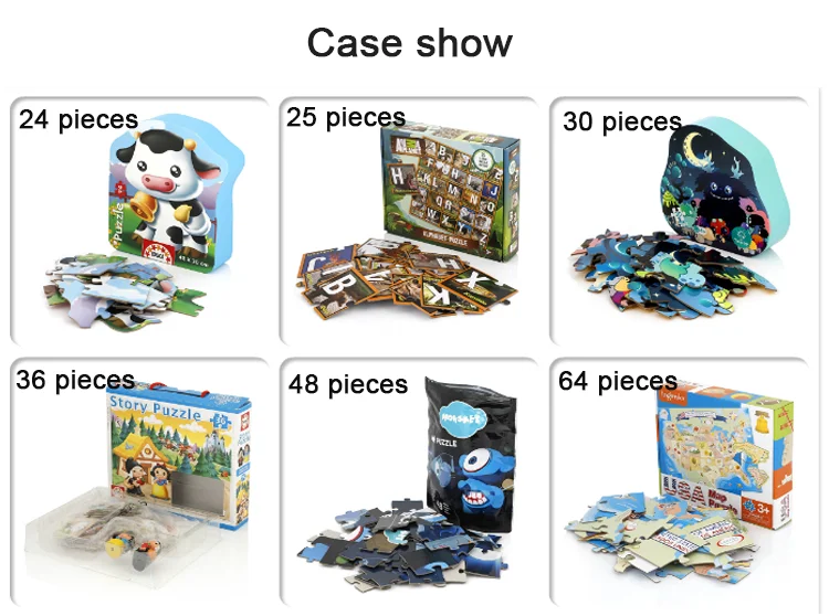 Make Your Own High Quality Puzzle Coloring Printed Paper Jigsaw Die Cut Landscapes Puzzle Pieces Production Printing