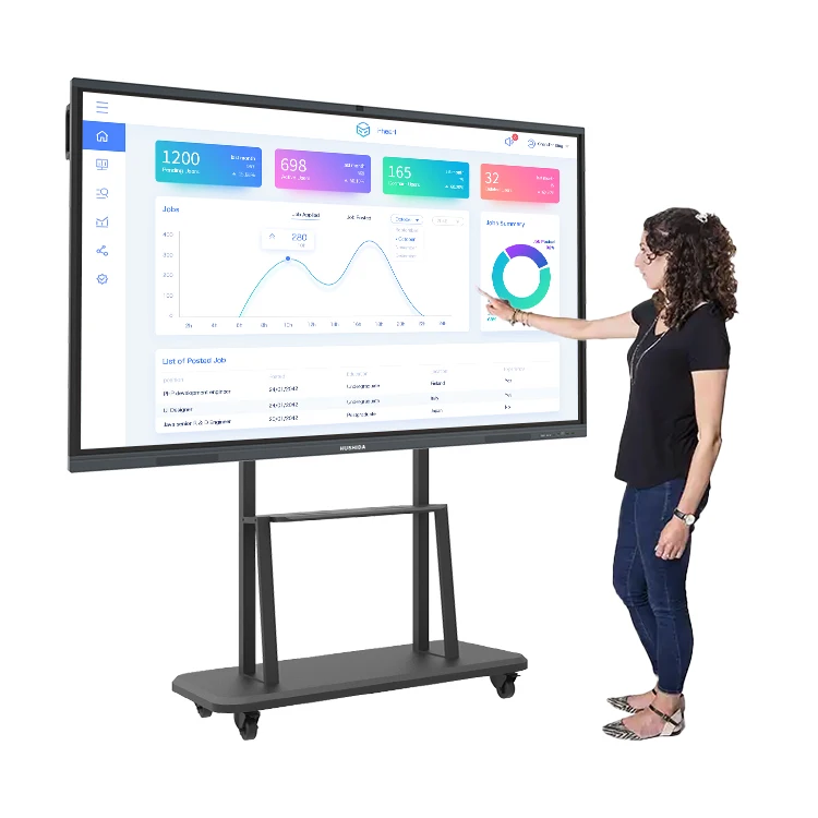 HUSHIDA touch screen interactive whiteboard interactive panel 75 inches interactive smart board for schools