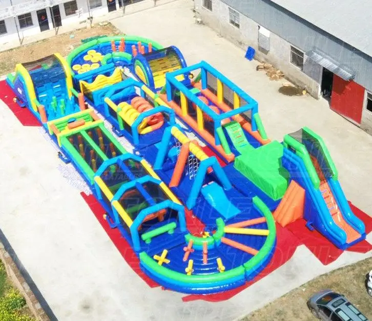 Giant speedway race car inflatable obstacle course/ large inflatable obstacle course for evnt