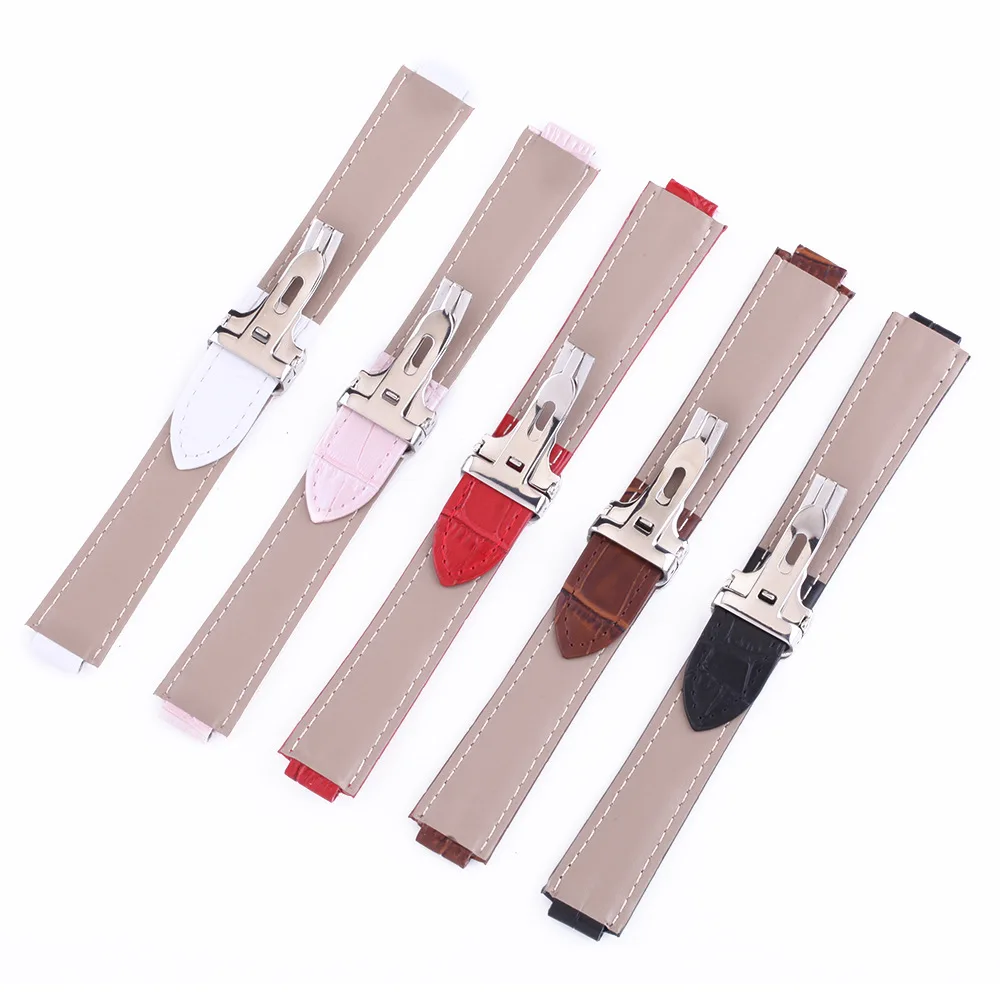 Yunse Hign-End Alligator Skin Luxury Leather Watch Band With Premium Deployment Clasp Watch Strap Replacement For Luxury Watch