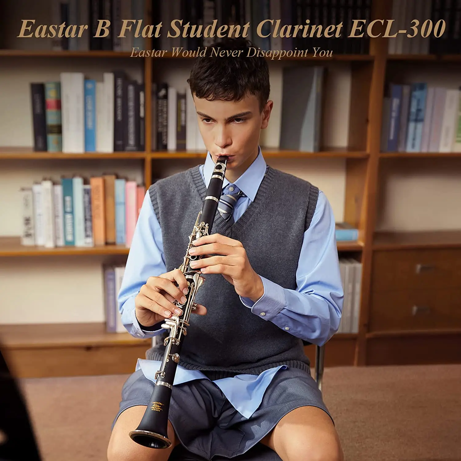 REGIS Cecillo Bb Clarinet w/Case - Best Beginners Clarinet for Students, Adults and Kids w/Stand,  Mouthpiece and 10 Reeds