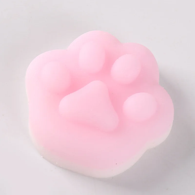 Cute Colorful Simulation Cat Paw Toys Sensory Fidget Squeeze Squishy Toys for kids girls boys educational