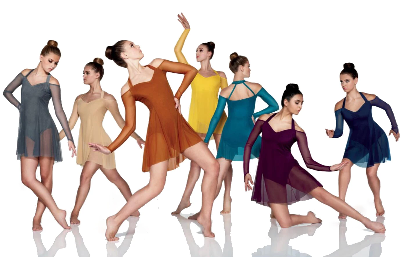 MiDee 2023 New Elegant Lyrical Mesh Dress Halter Neck Dance Leotards Girl Child Dance Wear Woman Short Dance Dresses for Women