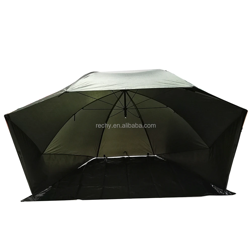 Открытый 3 м 210D рыболовная палатка bivvy brolly водонепроницаемая с ковриком для ловли карпа