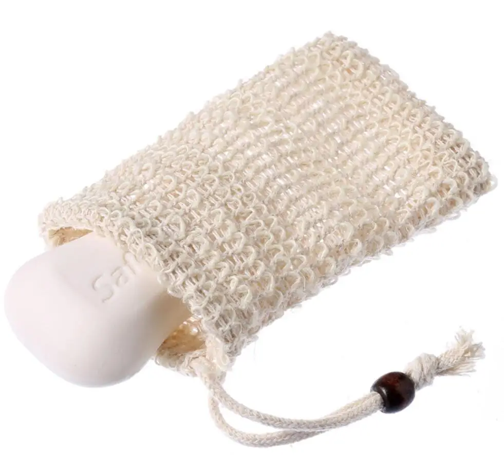 Hemp Burlap Soap Saver Bags with Drawstring by Kona Kift for Small Party Favor Gift Bags Hemp