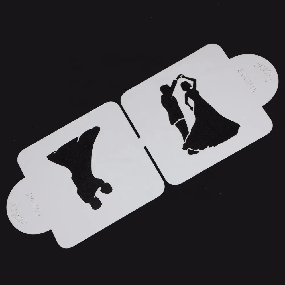 Трафарет для торта с мастикой танцующие влюбленные свадебного украшения форма кофе инструменты выпечки тортов печенья сахарным ремеслом