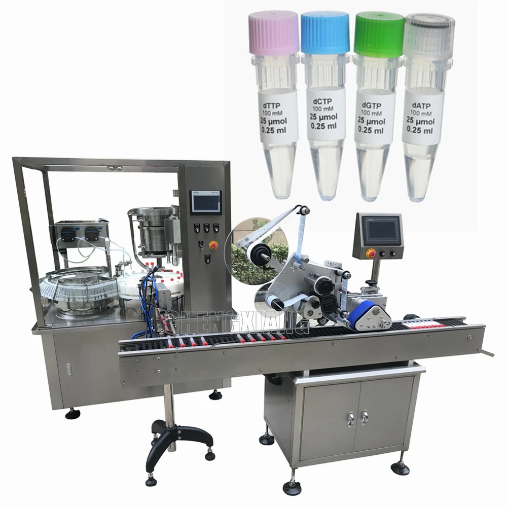 
PLC control 0.05ml 0.1ml 2ml automatic clear plastic test tubes filling machine 