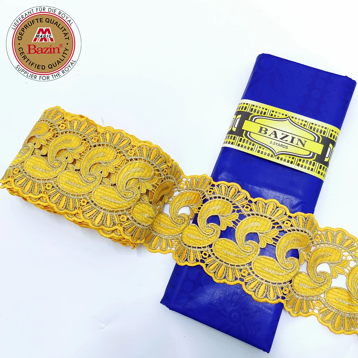 Lace Trimmings With Bazin Riche Original 2022 African Lace Fabric Ribbon Trim For Wedding Dress Sewing Nigerian Party Basin