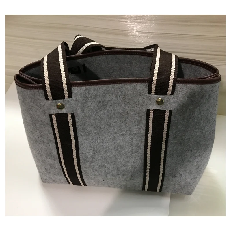Organizer Carrying Purse Soft Felt Case with Ribbon Handles Large Gift Handbag for Women Men Girls Boys Unique Book Tote Bag