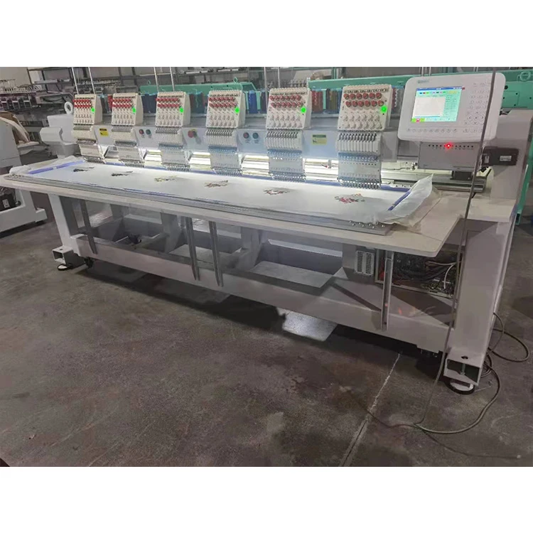 6 heads embroidery machine Industrial use computerized 12/15 needles socks embroidery device DAHAO computer
