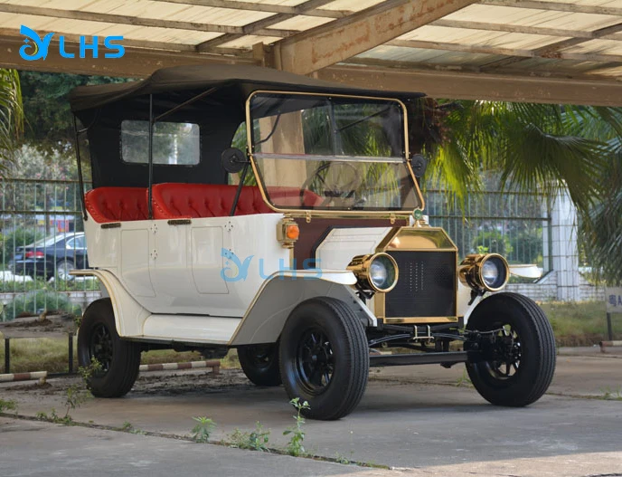 Used high quality classic electric car 5000w lithium wedding antique car sightseeing vintage cart cat for villa community
