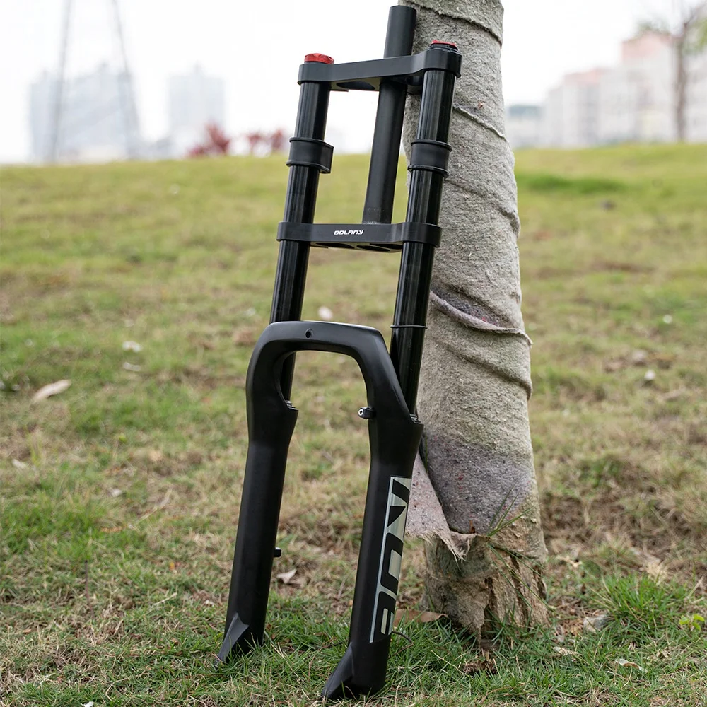 Double Shoulder Qr Beach Snow Bike Fork 26*4.0inch / 20*4.0 inch 130mm Travel Air Suspension MTB E-bike Front Fork