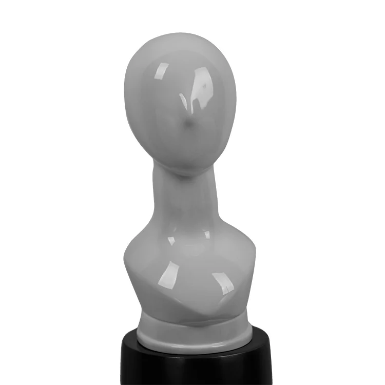 Newest White Fiberglass Kid Child Egg Mannequin Heads for Hat Display