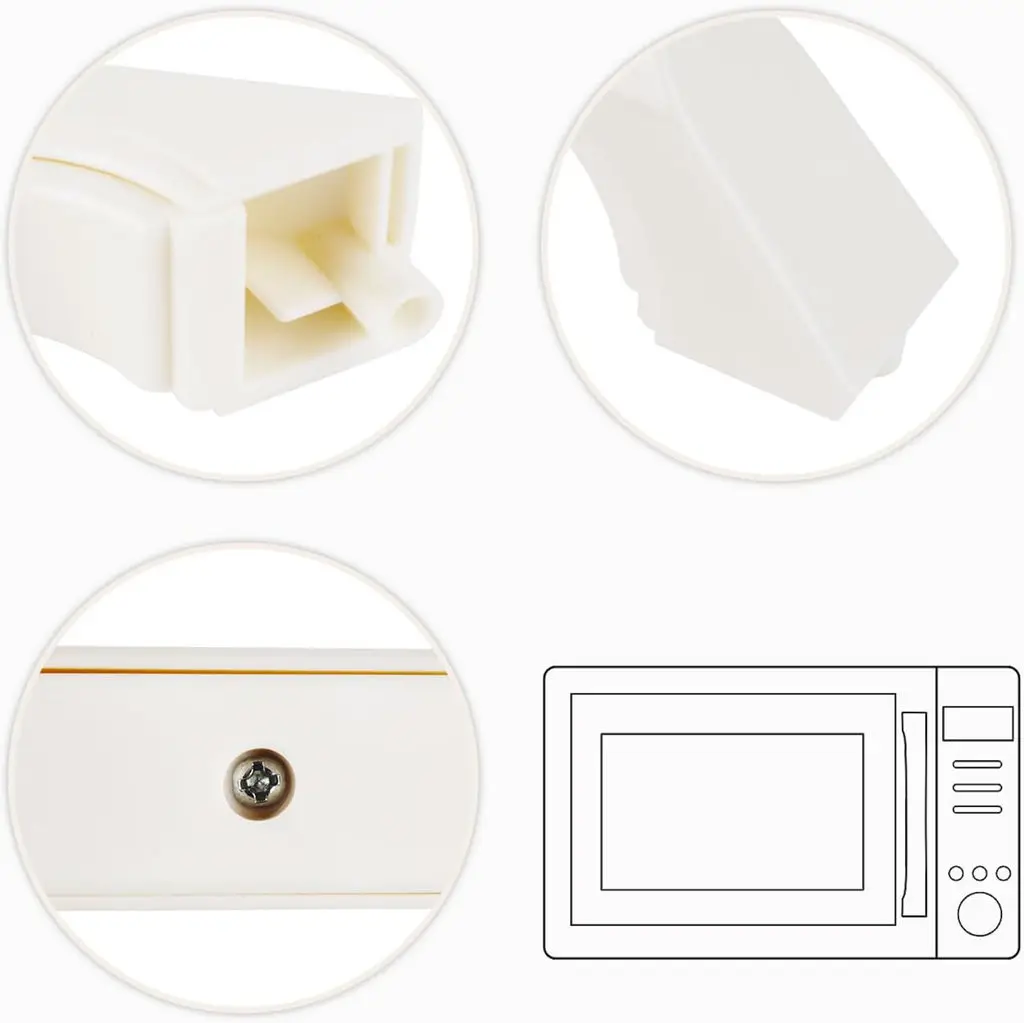 Microwave Door Handle WB15X322 White Replacement for Microwave General Electric JVM240WV01 JVM230WL02