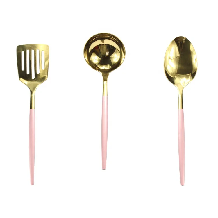 Buffet Serving Tool Stainless Steel Gold Metal Cookware Set Unique Kitchen Gadgets in China