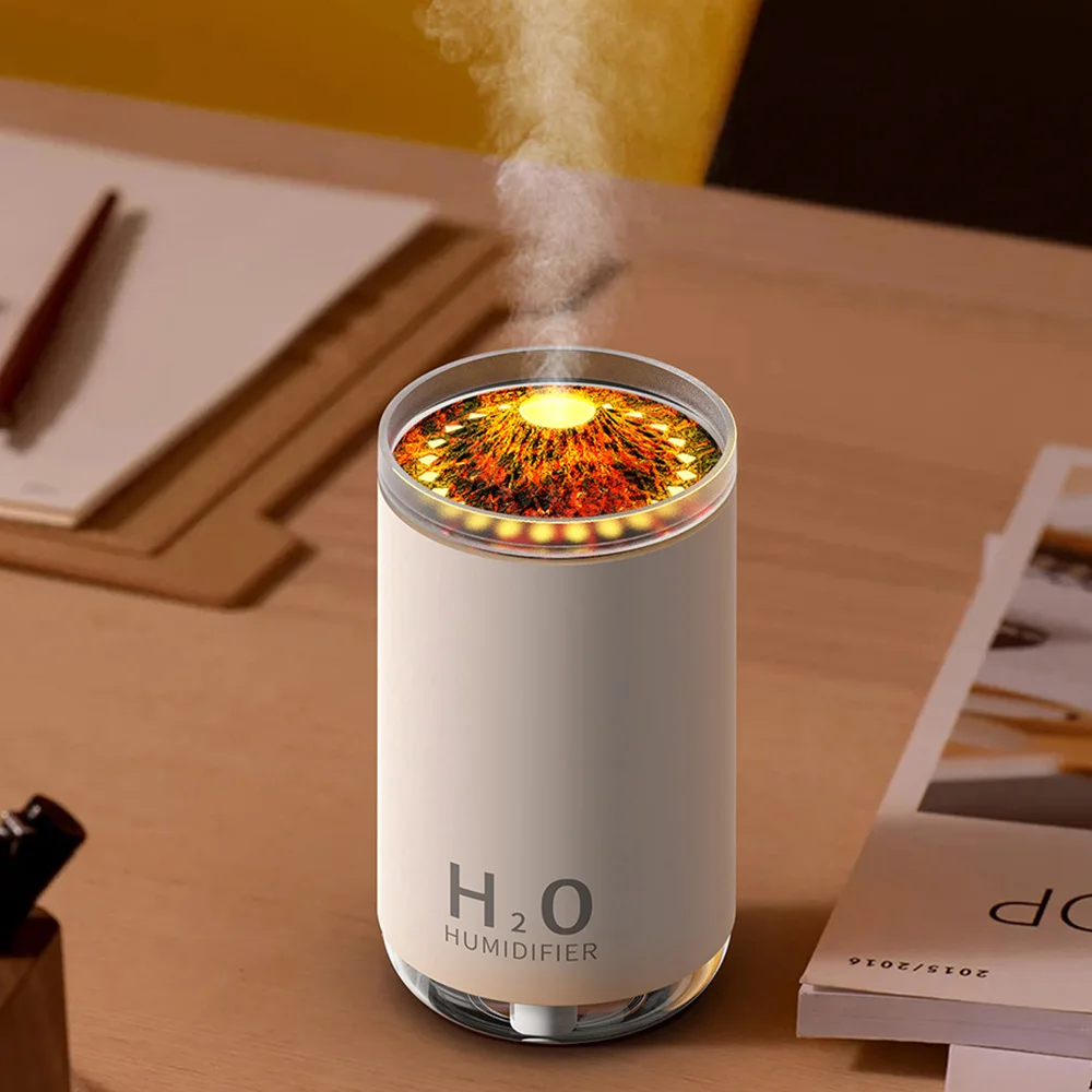 H2o high quality Flame Aromatherapy Diffuser portable ultrasonic air humidifier purifier  air cooler and light humidifier