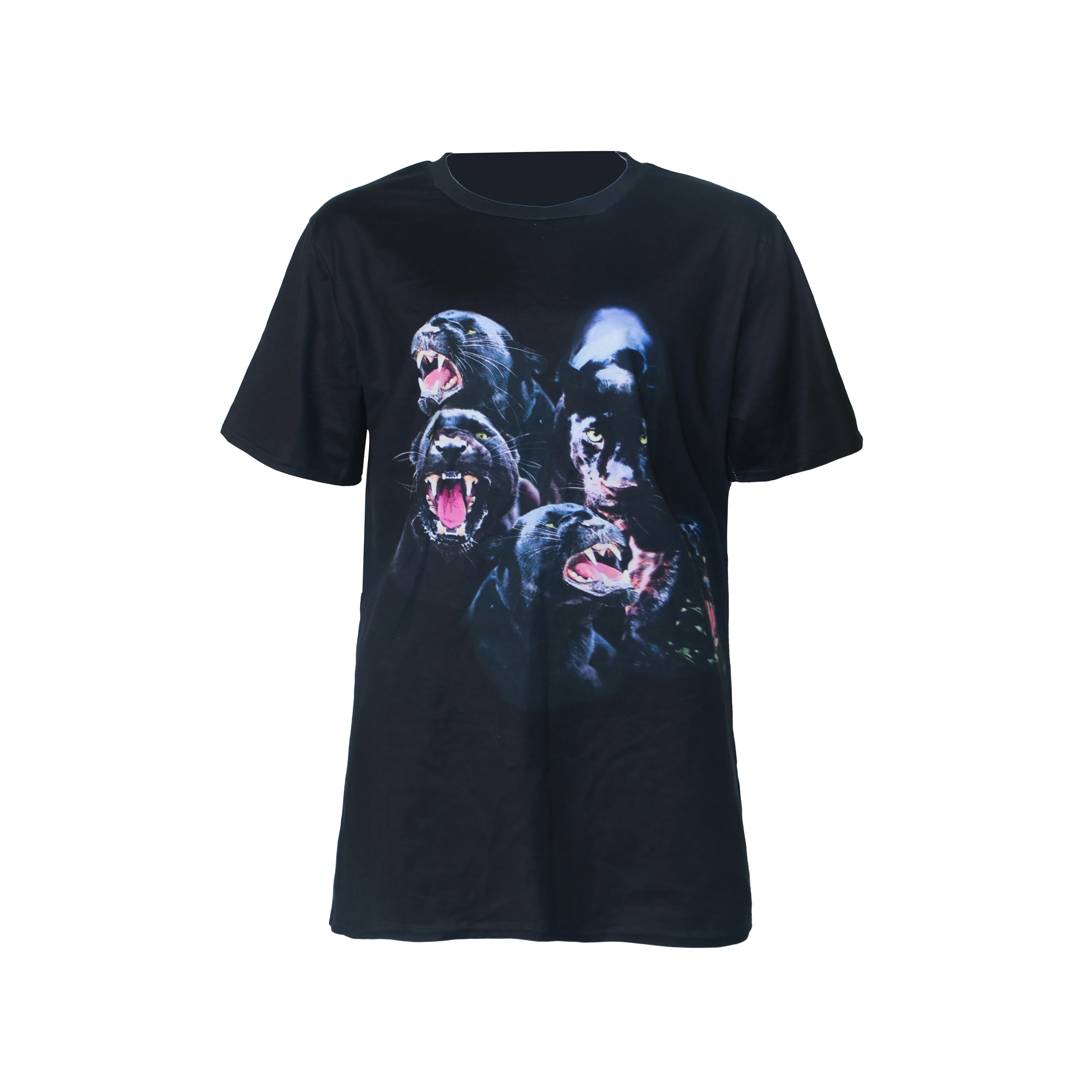 
Cailian Drop Shipping All Over Custom Printing Panther Center Part 3d Print Demand 100% Cotton T Shirts 