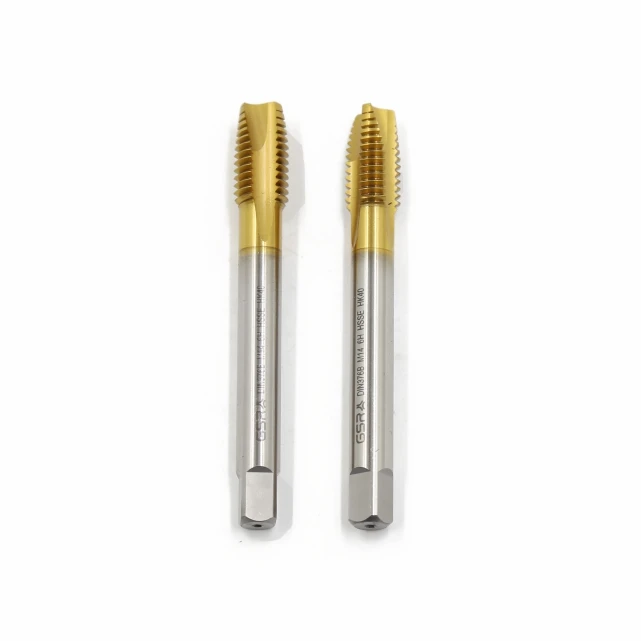 Top Quality Metric DIN376 HSS Spiral Point  Tin Coated Machine Taps