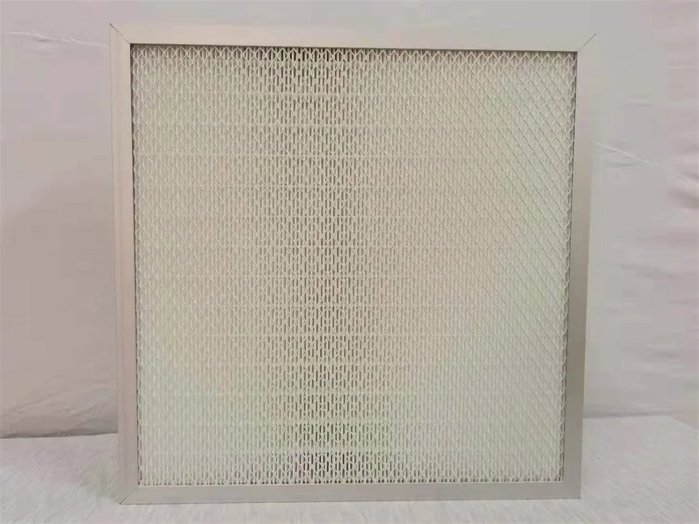 High Efficiency Air HEPA Filter H14 Aluminum / Galvanized Frame for Industry HVAC AHU