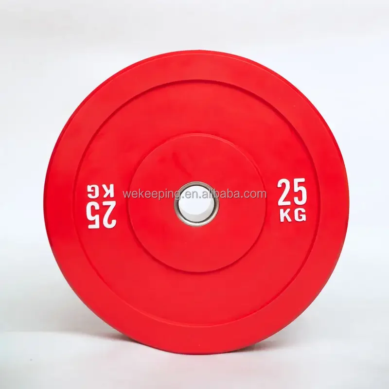 China Manufacture Fitness Strength Color Rubber Coated Weight Bumper Plates For Powerlifting Training