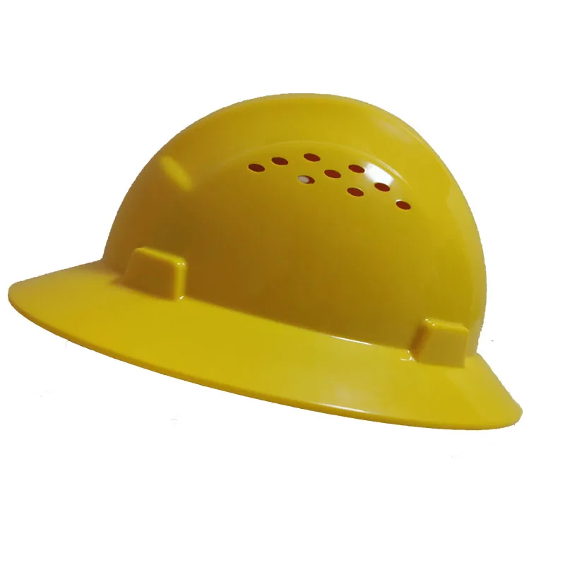 Safety Hard Hat Full Brim 6 Points Suspension Safety Helmet