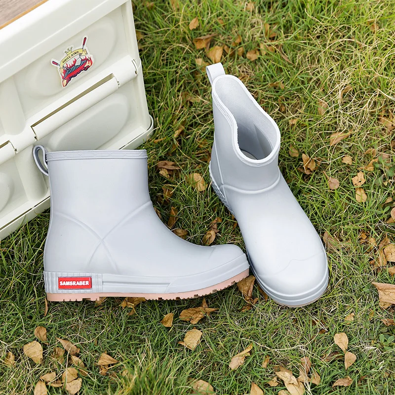 EVA Green Gumboots Portable Rain Boots Waterproof Boots Women Shoes Knee-high Cheap Shoes Ankle Boots For Men