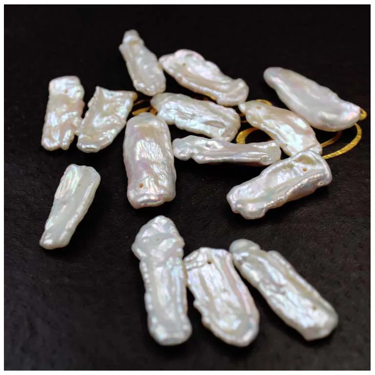 18-25mm square Baroque Style Natural color  DIY freshwater pearl bright light  Loose Pearls