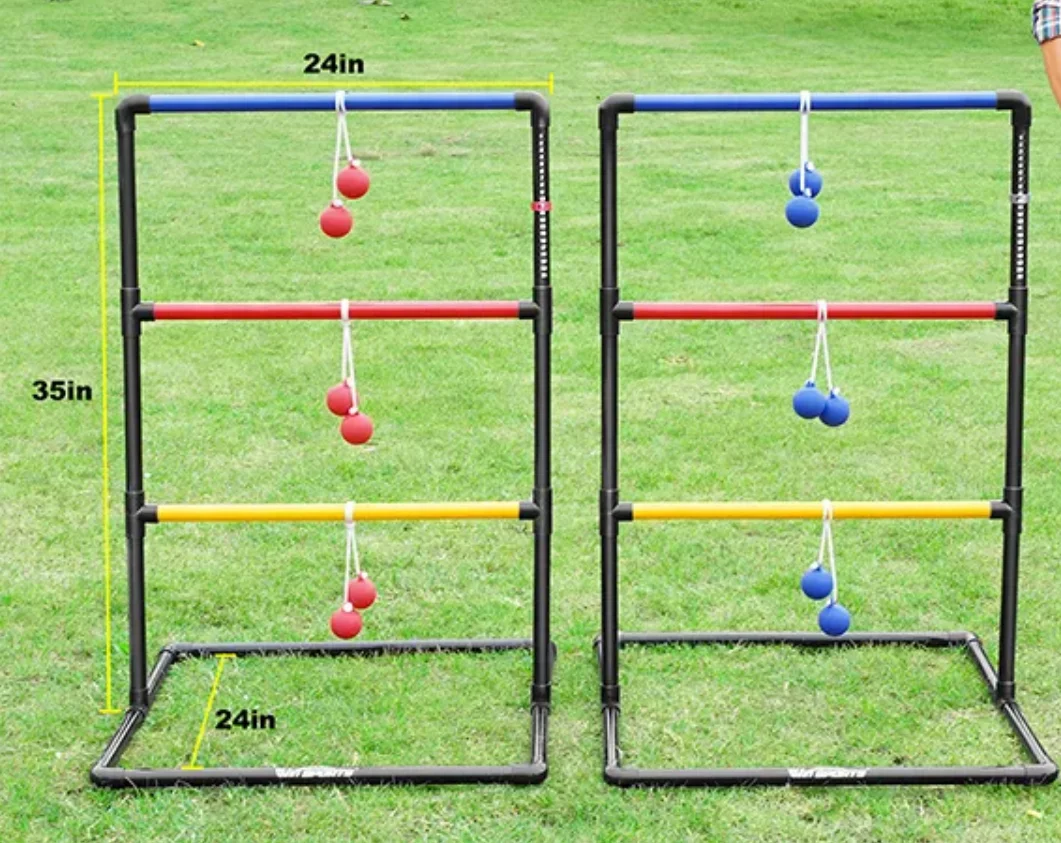 Plastic Premium Outdoor Lawn Game Set Ladder Toss Set With Travel Carrying Case