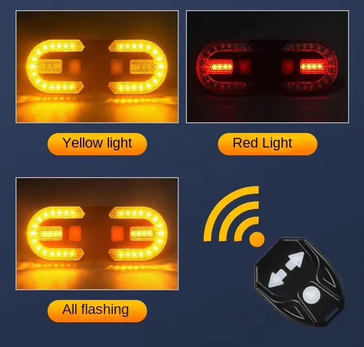 Superbsail Motorcycle MTB Accessories Cycle Indicator Fog Light For Bike Light Led Night Riding Bicycle Front Rear Lights Set