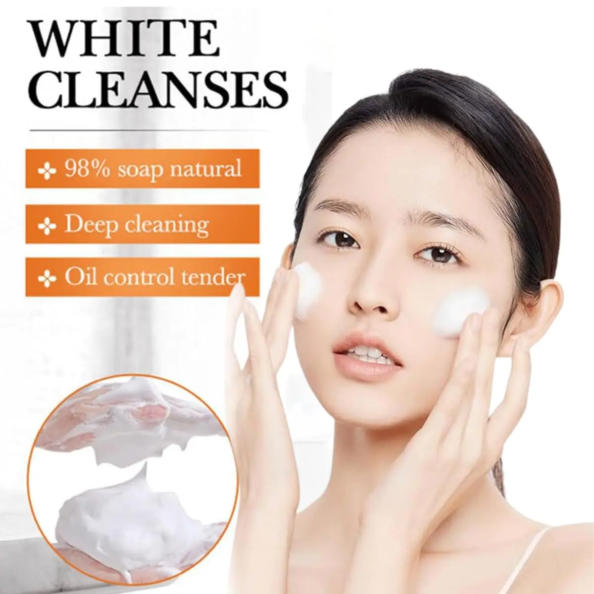 Natural Anti Acne Oil Control SkinCare Deep Cleansing Turmeric Cleansing Repair Face Wash Anti Acne Facial Cleanser