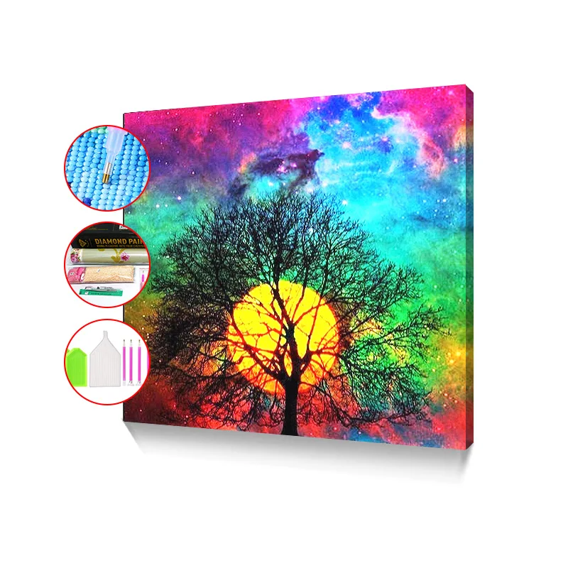 OEM ODM завод современный простой натюрморт рисунок 5D алмазная живопись камни детская живопись на холсте