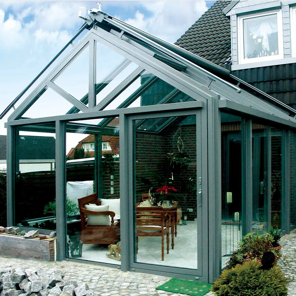 With free sample Orangerie Greenhouse Solarium Conservatory Prefab Free Standing Sunroom