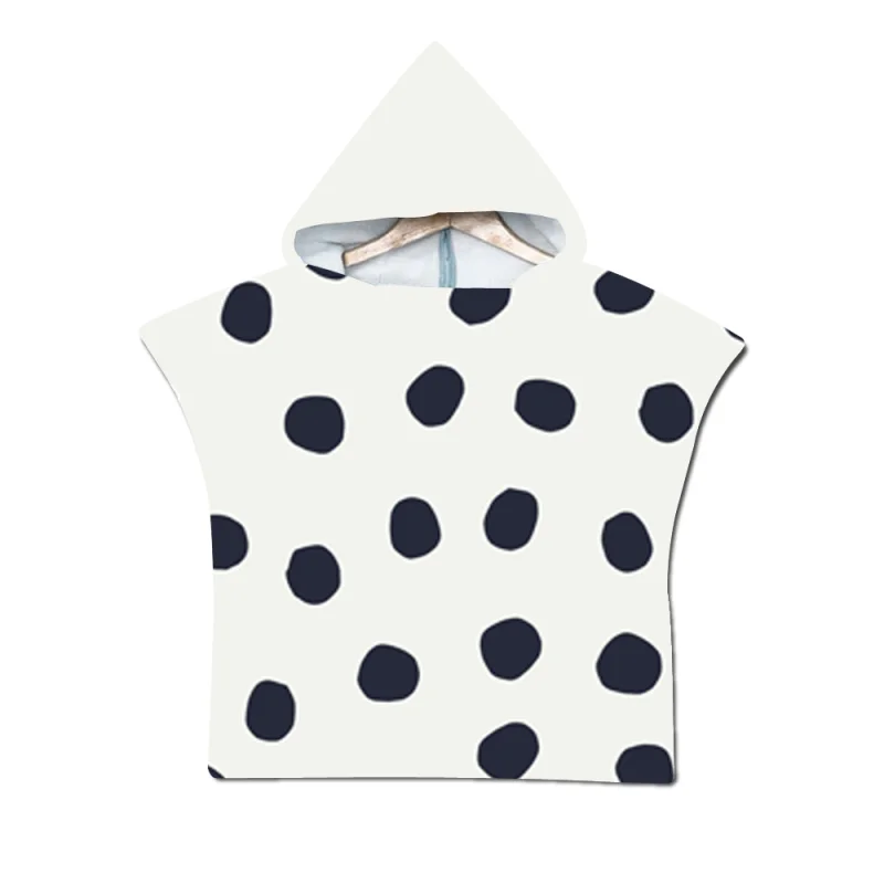 Hot Sell Wholesale Kids Hooded Towel Beach Surf Poncho Kids Hooded Beach Towel