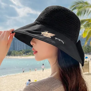 Wholesale new designers women 2022 sun summer outdoor wide brim bucket hat beach mesh bucket black hat