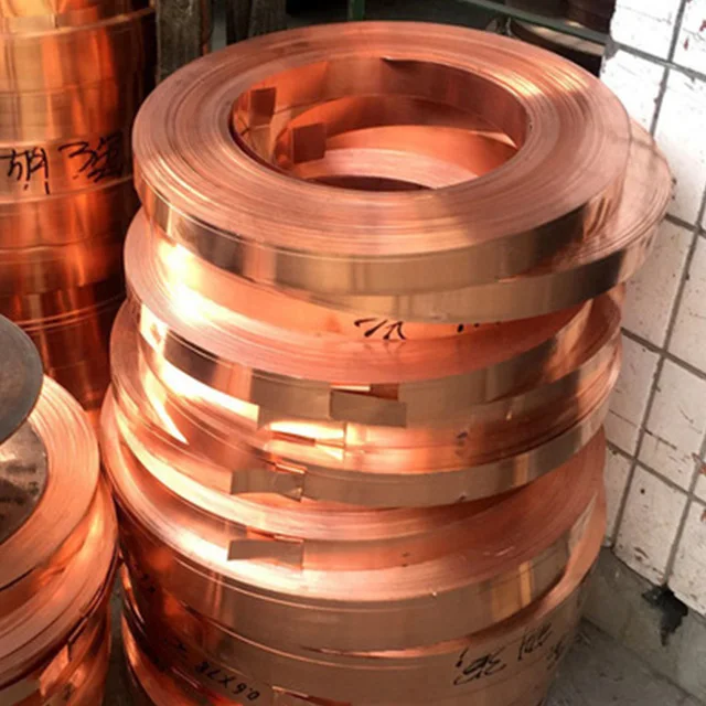 High quality 1mm 2mm 5mm thick 99.95% pure copper tape/strip/coil for sale
