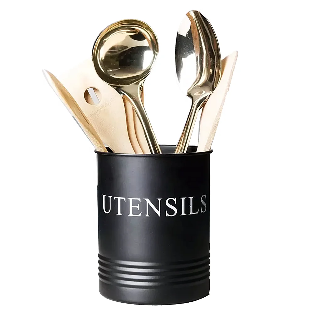 Metal Utensils Tools Holder Spoon Holder silicone Kitchen cooking Utensils set