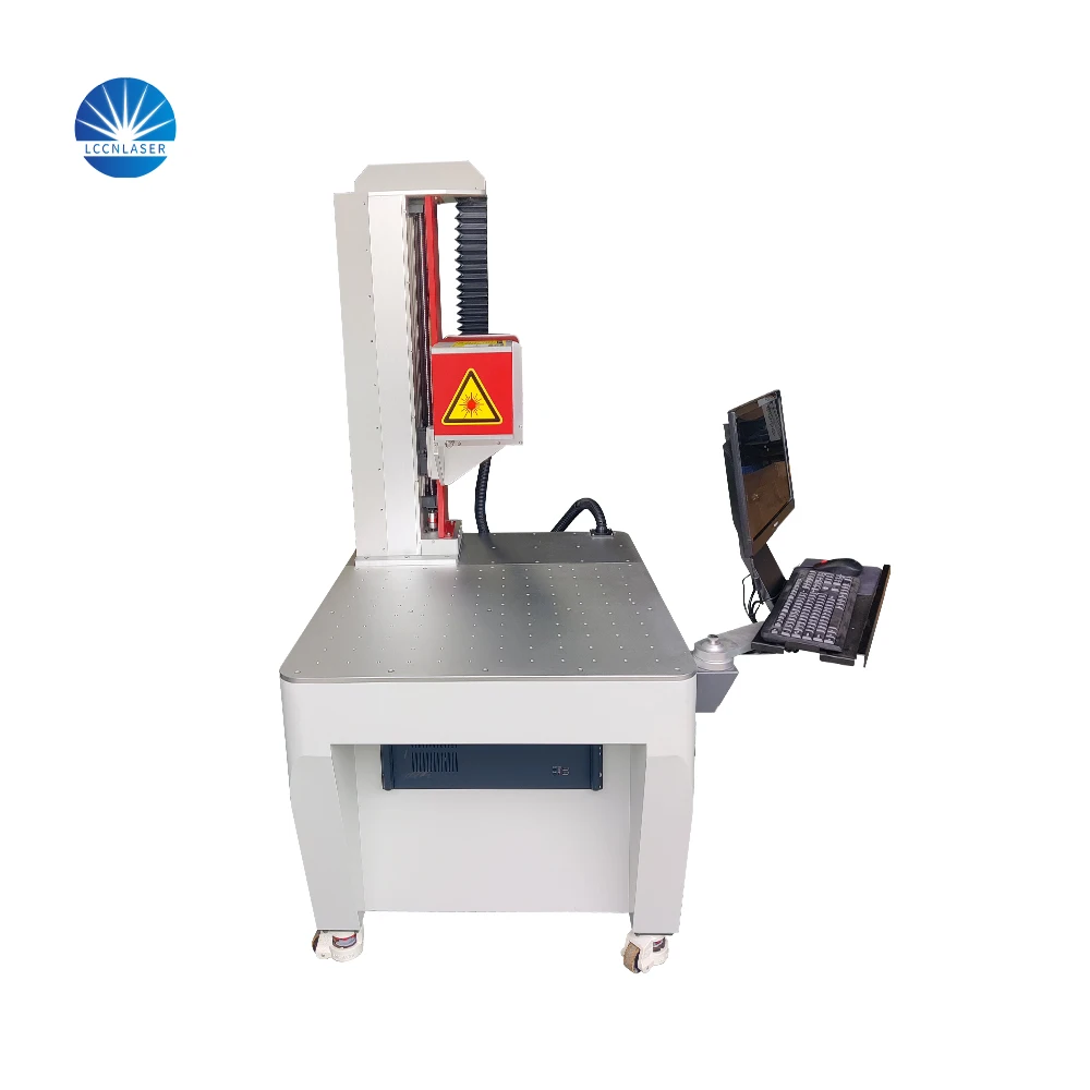 CN laser factory  3D glass Laser tube dynamic co2 laser marking machine for cutting paper card / leather / jeans