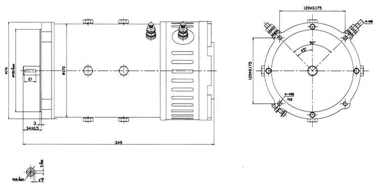 4000W OD 170mm 2030 rpm brushed dc motor 48v high speed permanent magnet motor BM-419