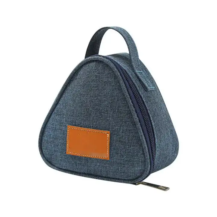 New triangle Chocolate Cooler Bags Mini Student Rice Ball Bag Cute Portable Lunch Box Oxford Cloth Cooler Bag