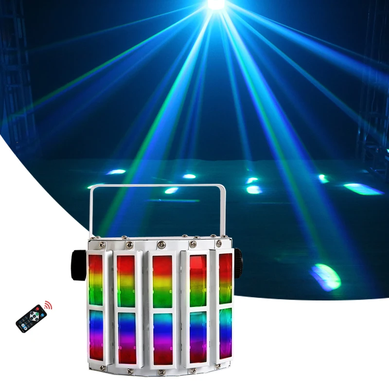 Hot selling wedding beam disco club dj  multi effect floor stage light sound-activated disco led color rotating mini party light