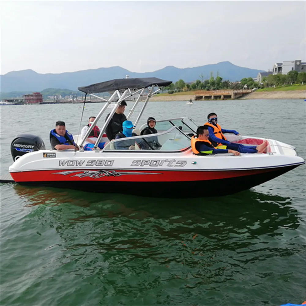 New design speed boat yacht fiberglass fishing boat with outboard engine