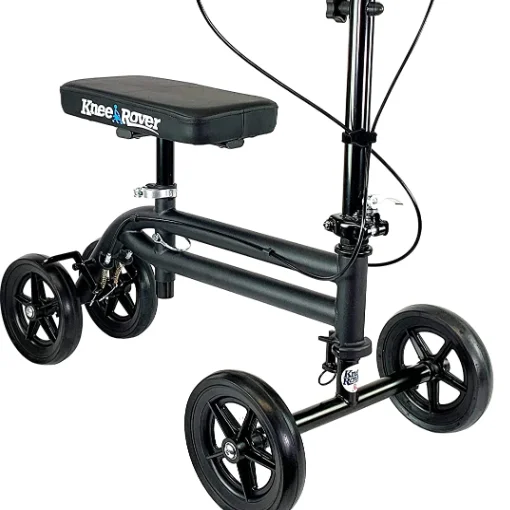 Steel knee walker new style walker with different color foam knee pad two united brakes with a shopping bag
