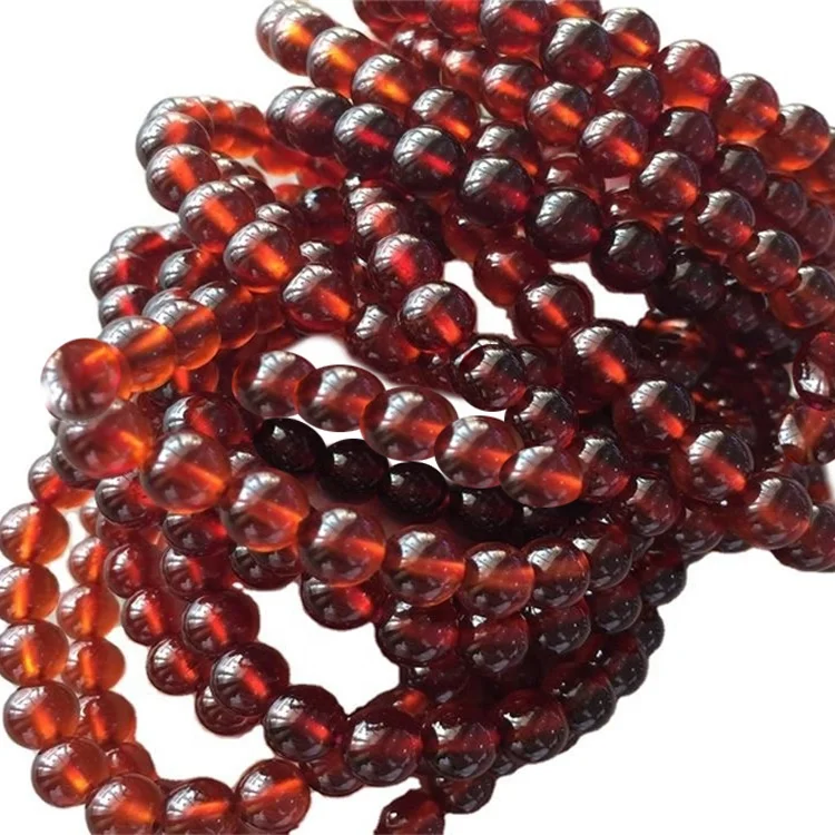 Natural Orange mandarin Garnet round beads bracelet jewellery