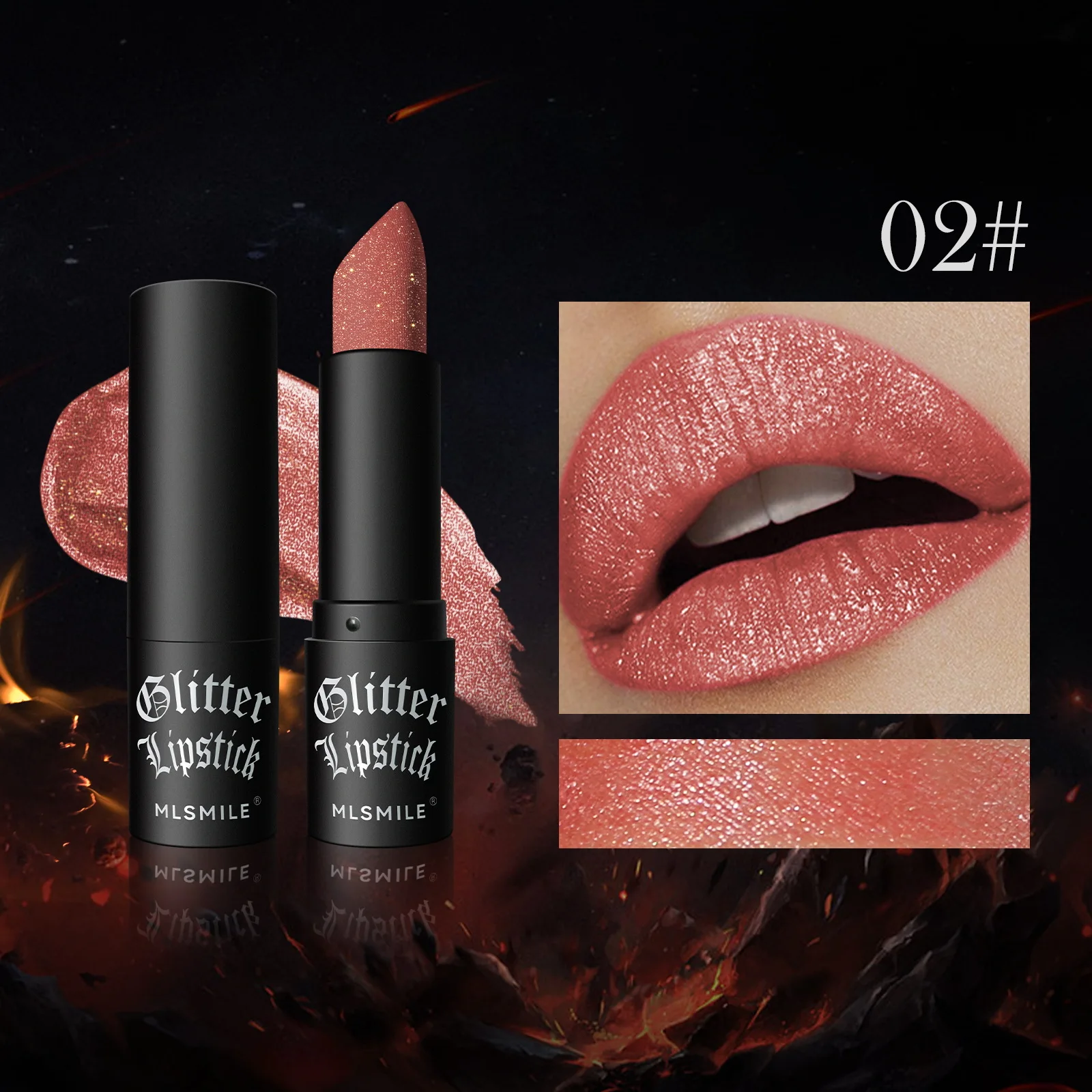 Lasting organic Halloween Pearlescent Lipstick Matte Non Stick Cup Moisturizing Lip Balm Glitter Lipsticks