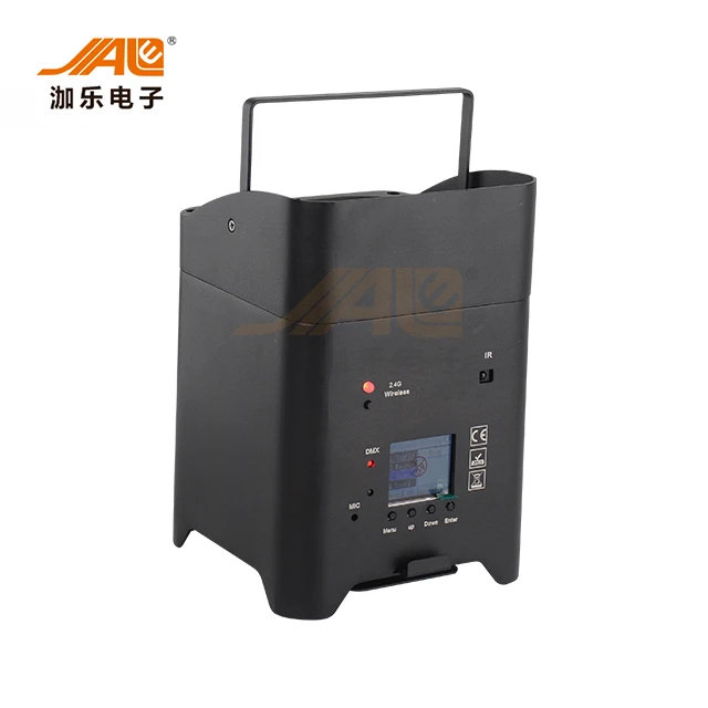 Factory direct sale battery powered RGBWA+UV 6 in 1 battery square wireless LED light charging light