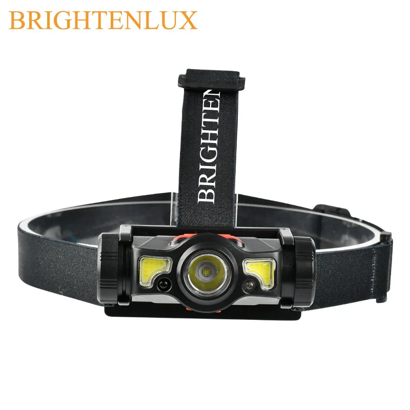 BRIGHTENLUX дешевый 180 Регулируемый USB Перезаряжаемый IPX4 водонепроницаемый светодиодный сенсорный налобный фонарь