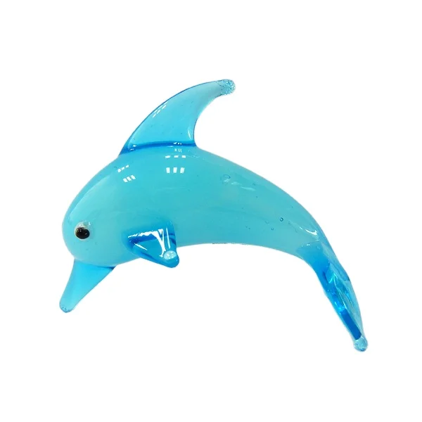 
Dolphin Shape Blown Glass Animals Sculpture Hand Made Animal Shape Murano Glass Figurines 