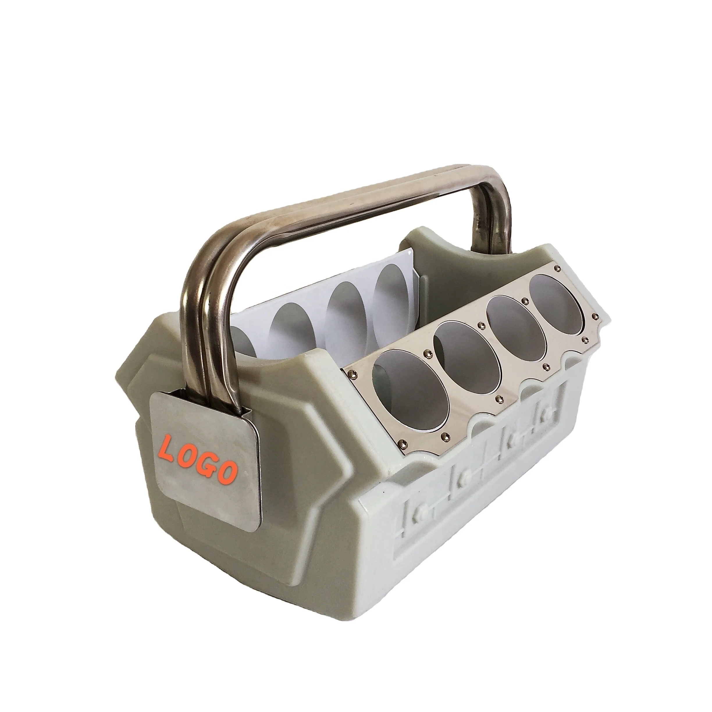 HS Plastic cooler  allibaba Engine style  8-12cans ice chest  with  stainless steel  keep item cooling chest food cooler