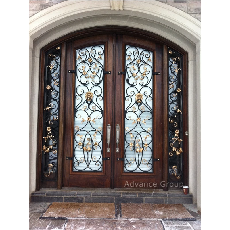 Professional wrought iron gate villa swing gates special design Metal Fence Gate System for Safety Steel Fence Gates