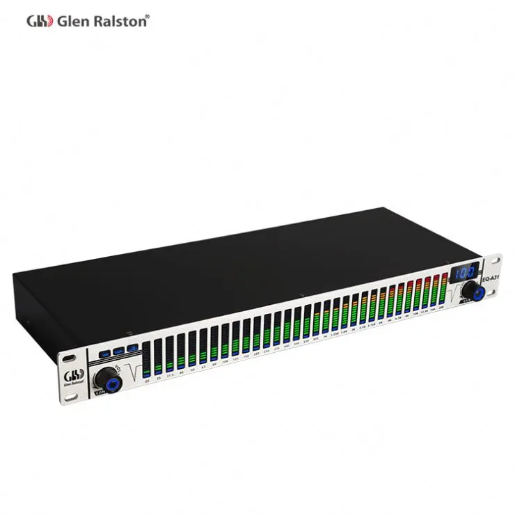 Glen Ralston EQA31 31 секционный эквалайзер профессиональный графический со светодиодным светом